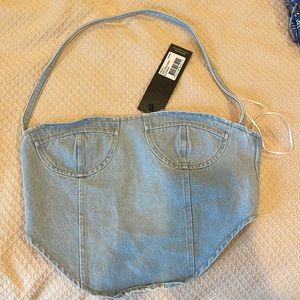 Jean crop top